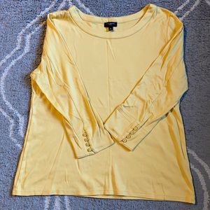 Talbots 3/4 sleeve scoop neck shirt